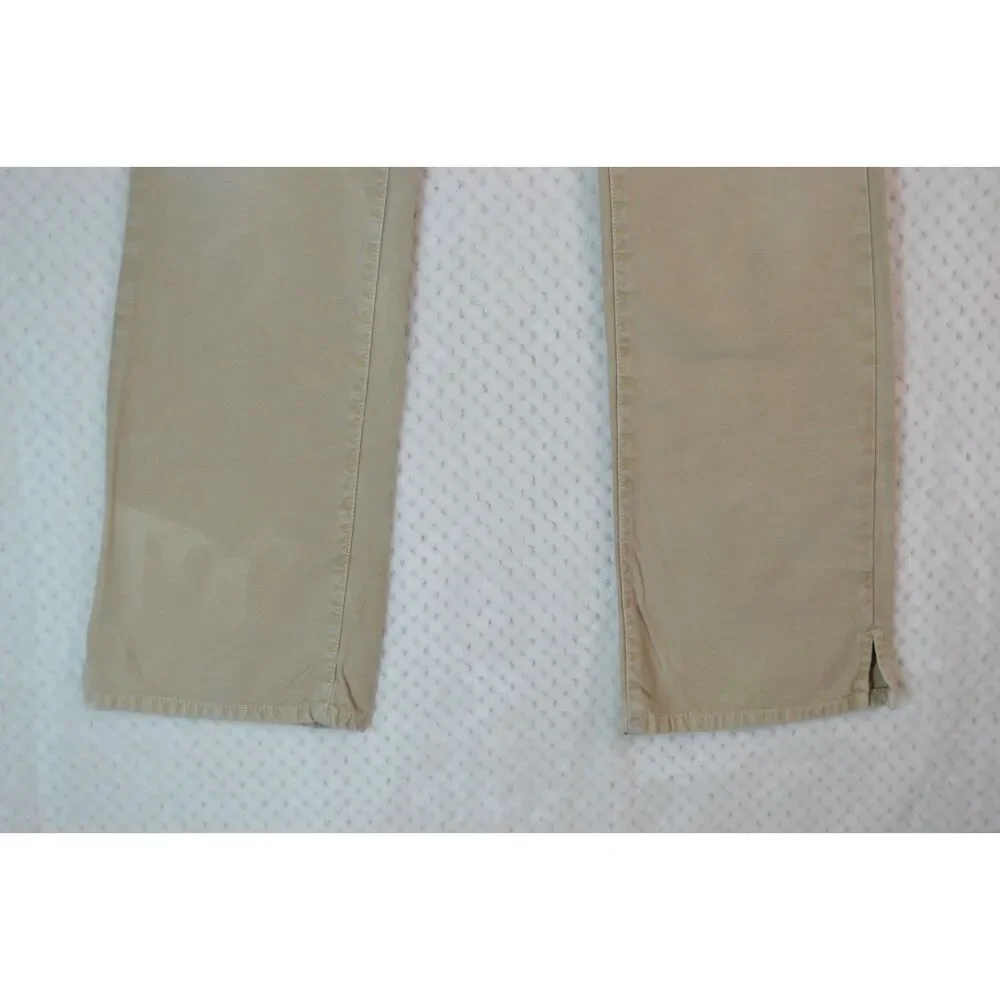 Lucky Brand Dungarees Wonder Jeans Women's 0/25 Long Length Tan Distressed Jeans